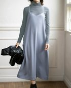 【ドゥクラッセ/DoCLASSE】のドレーピーツイル・レイヤードキャミドレス ブルーグレー|ID: prp329100004935148 ipo3291000000037258904