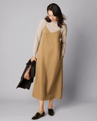 【ドゥクラッセ/DoCLASSE】のドレーピーツイル・レイヤードキャミドレス キャメル|ID: prp329100004935148 ipo3291000000037258905