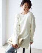 【ドゥクラッセ/DoCLASSE】のバックスリット・畦編みプルオーバー 人気、トレンドファッション・服の通販 founy(ファニー) ファッション Fashion レディースファッション Fashion for Women トップス・カットソー Cut & Sew Tops ニット Knit Tops & Sweaters カジュアルプルオーバー・ニットトップス Pullovers & Knit Tops / Casual Pullovers 畦編みニット・テクスチャードトップス Ribbed Knit Sweaters / Textured Knit Tops おすすめ Recommended / Our Picks スリット Slit, Slit Detail セーター Sweater, Knitwear ミックス Mix, Mixed Style 畦 Ribbed Knit thumbnail オフホワイト|ID: prp329100004935150 ipo3291000000037036619