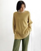【ドゥクラッセ/DoCLASSE】のバックスリット・畦編みプルオーバー イエロー|ID: prp329100004935150 ipo3291000000037235595
