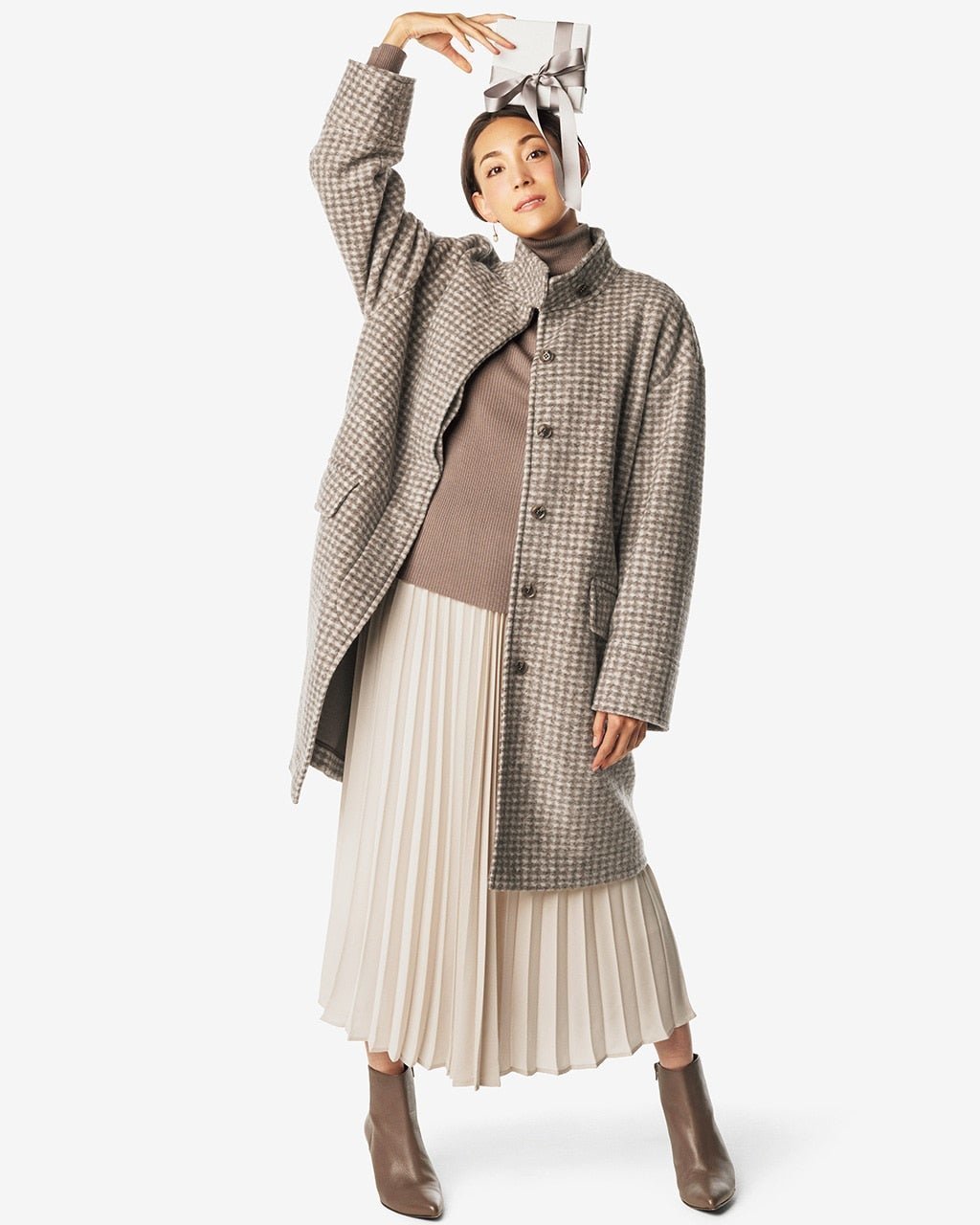 【ドゥクラッセ/DoCLASSE】のウール混起毛ジャージー・スタンドコート 人気、トレンドファッション・服の通販 founy(ファニー) 　ファッション　Fashion　レディースファッション　Fashion for Women　アウター　Coat / Outerwear Collection　コート・ロングコート・ピーコート　Long Coats, Peacoats & More　スタンド　Stand Collar, Upright Stand　バランス　Balance, Style Balance　フェルト　Felt, Felt Fabric　フォルム　Silhouette, Form　ポケット　Pocket, Pocket Detail　ミドル　Middle Length, Mid Height　 other-1|ID: prp329100004935166 ipo3291000000037036660