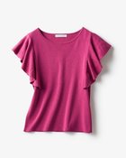 【ドゥクラッセ/DoCLASSE】のシルキーコットン・袖フリルトップス フューシャピンク|ID: prp329100004935171 ipo3291000000037235443