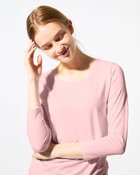 【ヌックル/Nukle】のNukle・ベア天竺Uネックトップス ピンクベージュ|ID: prp329100004935175 ipo3291000000037098863