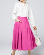 【ドゥクラッセ/DoCLASSE】の14番リネン・2WAYフレアスカート フューシャピンク|ID: prp329100004935195 ipo3291000000037036753