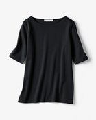 【ドゥクラッセ/DoCLASSE】のボートネック/5分袖・ドゥクラッセTシャツ(60cm丈) ブラック|ID: prp329100004935198 ipo3291000000037235869