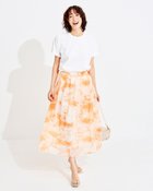 【ドゥクラッセ/DoCLASSE】のタイダイシフォン・ギャザースカート オレンジパターン|ID: prp329100004935202 ipo3291000000037036775