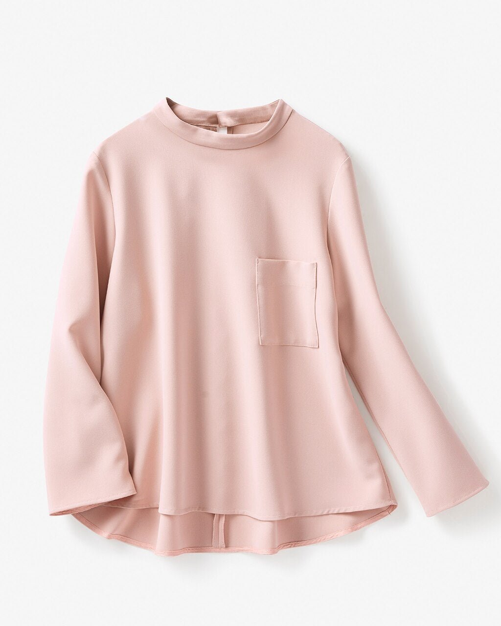 【ドゥクラッセ/DoCLASSE】のプレミアムWクロス・スタンドブラウス インテリア・キッズ・メンズ・レディースファッション・服の通販 founy(ファニー) 　ファッション　Fashion　レディースファッション　Fashion for Women　トップス・カットソー　Cut & Sew Tops　シャツ・ブラウス・オフィスカジュアル　Elegant Blouses & Button-Ups　とろみ　Fluid, Flowy Fabric　スタンド　Stand Collar, Upright Stand　ストレッチ　Stretch, Stretchy Fabric　バランス　Balance, Style Balance　プレミアム　Premium, High-End　ポケット　Pocket, Pocket Detail　人気　Popular, Best Seller　ライトピンク|ID: prp329100004935205 ipo3291000000037036784