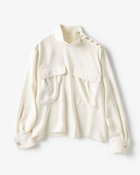 【ドゥクラッセ/DoCLASSE】のツインポケット・ハイネックブラウス ホワイト|ID: prp329100004935207 ipo3291000000037258909