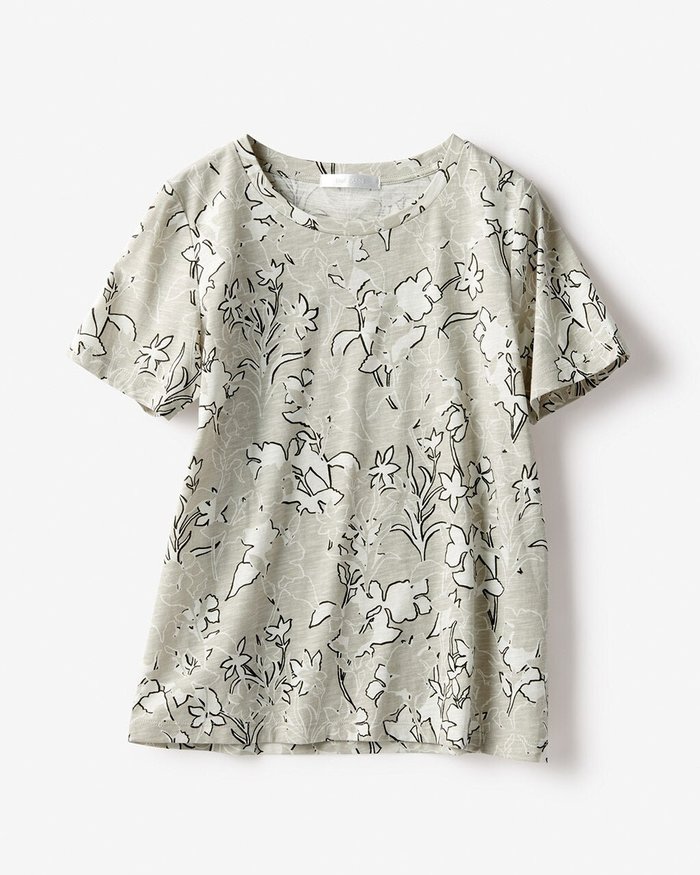 【ドゥクラッセ/DoCLASSE】のコットンスラブ・プリントTシャツ インテリア・キッズ・メンズ・レディースファッション・服の通販 founy(ファウニー) https://founy.com/ ファッション Fashion レディースファッション Fashion for Women トップス・カットソー Cut & Sew Tops シャツ・ブラウス・オフィスカジュアル Elegant Blouses & Button-Ups ロングTシャツ・Tシャツ Longline T-Shirts & Tees カットソー・ベーシックTシャツ Cut-and-Sewn Tops / Stretch Tees & Basics カットソー Cut and Sewn Top プリント Print, Printed Pattern |ID: prp329100004935208 ipo3291000000037235612