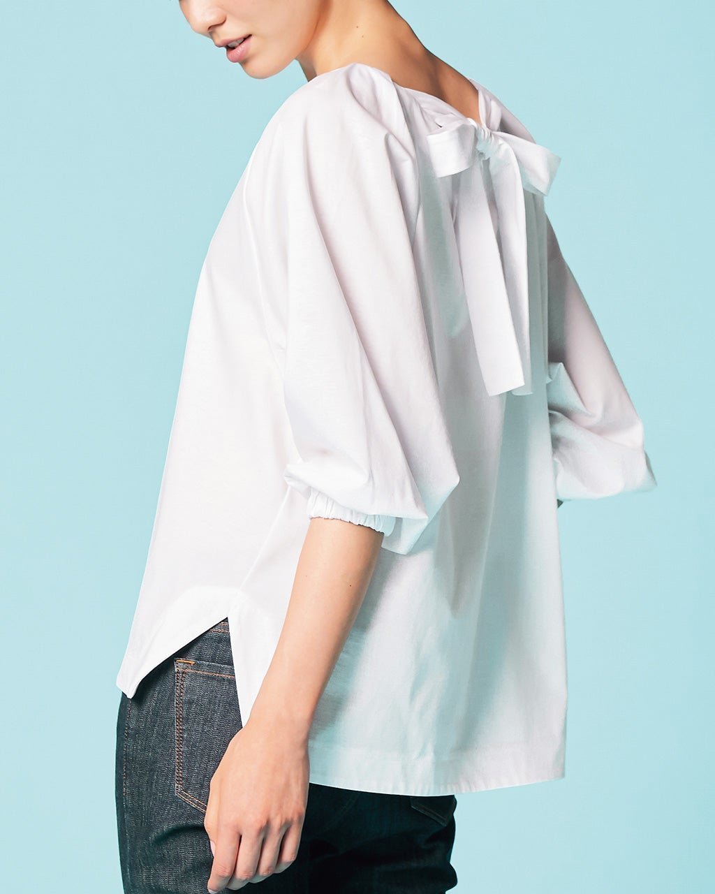 【ドゥクラッセ/DoCLASSE】のシルコットンUV・リボンプルオーバー 人気、トレンドファッション・服の通販 founy(ファニー) 　ファッション　Fashion　レディースファッション　Fashion for Women　トップス・カットソー　Cut & Sew Tops　シャツ・ブラウス・オフィスカジュアル　Elegant Blouses & Button-Ups　ロングTシャツ・Tシャツ　Longline T-Shirts & Tees　カジュアルプルオーバー・ニットトップス　Pullovers & Knit Tops / Casual Pullovers　カットソー・ベーシックTシャツ　Cut-and-Sewn Tops / Stretch Tees & Basics　カットソー　Cut and Sewn Top　リボン　Ribbon, Bow　 other-1|ID: prp329100004935211 ipo3291000000037036796