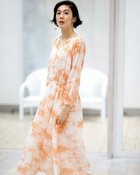 【ドゥクラッセ/DoCLASSE】のタイダイシフォン・ワンピース オレンジパターン|ID: prp329100004935223 ipo3291000000037235649