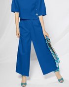 【ドゥクラッセ/DoCLASSE】のグロージャカード・パンツ ブルー|ID: prp329100004935227 ipo3291000000037036842