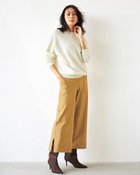 【ドゥクラッセ/DoCLASSE】の総針編みニット・スリットワイドパンツ ベージュ|ID: prp329100004935230 ipo3291000000037098889