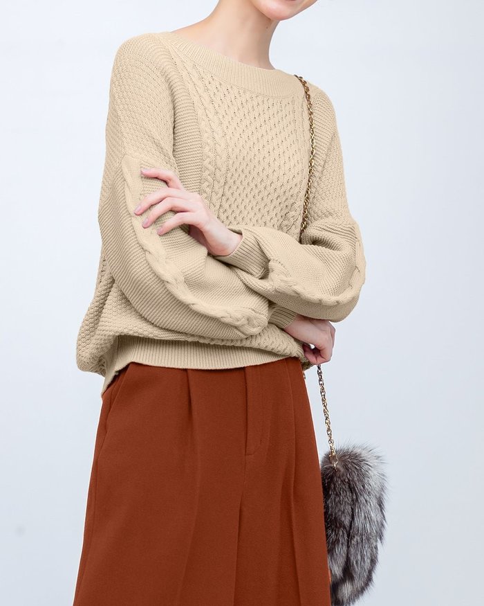 【ドゥクラッセ/DoCLASSE】のケーブル編み・バックデザインセーター インテリア・キッズ・メンズ・レディースファッション・服の通販 founy(ファウニー) https://founy.com/ ファッション Fashion レディースファッション Fashion for Women トップス・カットソー Cut & Sew Tops ニット Knit Tops & Sweaters シンプル Simple, Minimal セーター Sweater, Knitwear 鹿の子 Piqué, Kanoko Fabric |ID: prp329100004935232 ipo3291000000037235674