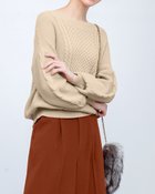 【ドゥクラッセ/DoCLASSE】のケーブル編み・バックデザインセーター ベージュ|ID: prp329100004935232 ipo3291000000037235675