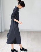 【ドゥクラッセ/DoCLASSE】の接結ストレッチ・スリットワンピース ミッドナイトブルー|ID: prp329100004935235 ipo3291000000037141801