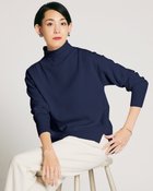 【ドゥクラッセ/DoCLASSE】のピュアカシミヤ・ロールネックセーター ミッドナイトブルー|ID: prp329100004935247 ipo3291000000037236185