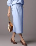 【ドゥクラッセ/DoCLASSE】のウール混ニードルジャージー・スリムスカート 人気、トレンドファッション・服の通販 founy(ファニー) ファッション Fashion レディースファッション Fashion for Women スカート Skirts スリット Slit, Slit Detail ミックス Mix, Mixed Style thumbnail サックス|ID: prp329100004935256 ipo3291000000037036933