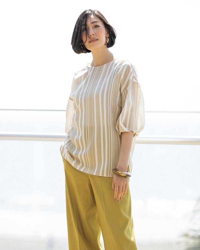 【ドゥクラッセ/DoCLASSE】のシアーストライプ・プルオーバーブラウス インテリア・キッズ・メンズ・レディースファッション・服の通販 founy(ファウニー) https://founy.com/ ファッション Fashion レディースファッション Fashion for Women トップス・カットソー Cut & Sew Tops シャツ・ブラウス・オフィスカジュアル Elegant Blouses & Button-Ups カジュアルプルオーバー・ニットトップス Pullovers & Knit Tops / Casual Pullovers シンプル Simple, Minimal ストライプ Stripe, Striped Pattern トレンド Trend, Trending Now |ID: prp329100004935261 ipo3291000000037351713