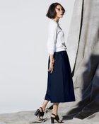 【ドゥクラッセ/DoCLASSE】の高密度コットン・スカート風ワイドパンツ 人気、トレンドファッション・服の通販 founy(ファニー) ファッション Fashion レディースファッション Fashion for Women スカート Skirts エレガント 上品 Elegant フレア Flare, Flared ワイド Wide, Wide Fit thumbnail ミッドナイトブルー|ID: prp329100004935265 ipo3291000000037036954