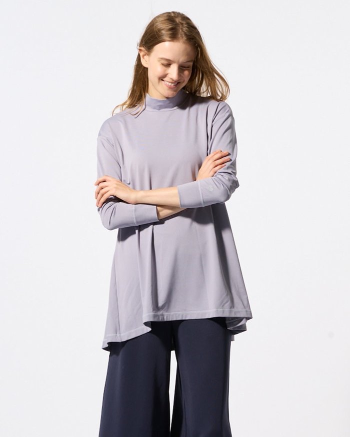 【ヌックル/Nukle】のNukle・ベア天竺フレアハイネック インテリア・キッズ・メンズ・レディースファッション・服の通販 founy(ファニー) https://founy.com/ ファッション Fashion レディースファッション Fashion for Women トップス・カットソー Cut & Sew Tops おすすめ Recommended / Our Picks お家時間・ステイホーム Stay Home / At Home なめらか Smooth, Silky Texture ガウチョパンツ Gaucho Pants, Culottes チュニック Tunic, Long Top ハイネック High Neck, Mock Neck フレア Flare, Flared ヨガ Yoga, Yoga Wear |ID: prp329100004935271 ipo3291000000037036974