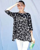 【ドゥクラッセ/DoCLASSE】の綿スラブ・ボートネックチュニック ドット|ID: prp329100004935273 ipo3291000000037098904