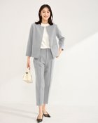 【ドゥクラッセ/DoCLASSE】のプレミアム二重織・ノーカラージャケット ライトグレー|ID: prp329100004935276 ipo3291000000037103584