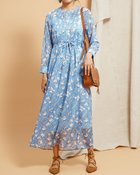 【ドゥクラッセ/DoCLASSE】のシフォン・ピンタック・ロングワンピース ブルー|ID: prp329100004935295 ipo3291000000037235957