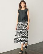 【ドゥクラッセ/DoCLASSE】のドレッシークレープ・プリーツスカート ブラックパターン|ID: prp329100004935312 ipo3291000000037098915