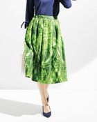 【ドゥクラッセ/DoCLASSE】のジャカード織・リーフ柄スカート グリーン|ID: prp329100004935317 ipo3291000000037141941