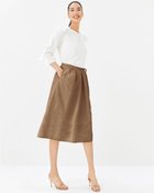 【ドゥクラッセ/DoCLASSE】のエンブロイダリー・オックススカート ブラウン|ID: prp329100004935319 ipo3291000000037141956