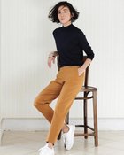 【ドゥクラッセ/DoCLASSE】のハイストレッチリネン・アンクルパンツ ブラウン|ID: prp329100004935325 ipo3291000000037037136