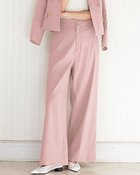 【ドゥクラッセ/DoCLASSE】のハイストレッチリネン・ワイドパンツ ソフトピンク|ID: prp329100004935326 ipo3291000000037141985