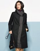【ドゥクラッセ/DoCLASSE】のウール&キルティング・ドッキングコート ブラック|ID: prp329100004935331 ipo3291000000037236464