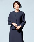 【ドゥクラッセ/DoCLASSE】のプレミアムストレッチ・ノーカラージャケット ミッドナイトブルー|ID: prp329100004935336 ipo3291000000037103609