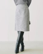 【ドゥクラッセ/DoCLASSE】のライトツイード・サイドラインスカート オフ&times;ネイビー|ID: prp329100004935340 ipo3291000000037098934