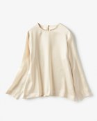 【ドゥクラッセ/DoCLASSE】のシルキーグロー・クルーネックブラウス 人気、トレンドファッション・服の通販 founy(ファニー) ファッション Fashion レディースファッション Fashion for Women トップス・カットソー Cut & Sew Tops シャツ・ブラウス・オフィスカジュアル Elegant Blouses & Button-Ups なめらか Smooth, Silky Texture ドレープ Drape, Draping Fabric thumbnail ライトベージュ|ID: prp329100004935341 ipo3291000000037037178