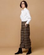 【ドゥクラッセ/DoCLASSE】のツイードライク・ワイドクロップド ブラウンパターン|ID: prp329100004935349 ipo3291000000037098936