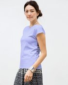 【ドゥクラッセ/DoCLASSE】の浅Vネック/フレンチ袖・ドゥクラッセTシャツ ライラック|ID: prp329100004935350 ipo3291000000037103617