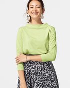 【ドゥクラッセ/DoCLASSE】のUVスラブ・ファネルネック7分袖/無地 シトロングリーン|ID: prp329100004935353 ipo3291000000037259029