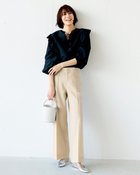 【ドゥクラッセ/DoCLASSE】のダブルポケット・セミワイドパンツ グレーベージュ|ID: prp329100004935370 ipo3291000000037142087