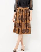 【ドゥクラッセ/DoCLASSE】のリーフジャカード・タックフレアスカート ブラウン|ID: prp329100004935371 ipo3291000000037037264