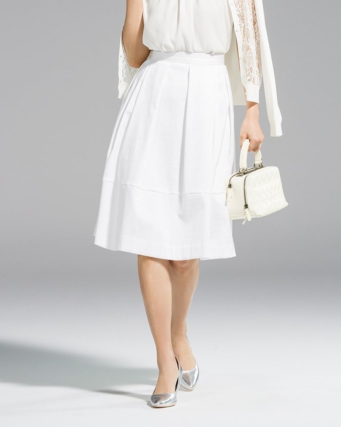 【ドゥクラッセ/DoCLASSE】のグロージャカード・タックフレアスカート インテリア・キッズ・メンズ・レディースファッション・服の通販 founy(ファニー) https://founy.com/ ファッション Fashion レディースファッション Fashion for Women スカート Skirts Aライン・フレアスカート A-Line & Flared Skirts シンプル Simple, Minimal ジャカード／ジャガード Jacquard, Woven Pattern ストレッチ Stretch, Stretchy Fabric パターン Pattern, Design Print フランス France, French エレガント 上品 Elegant |ID: prp329100004935372 ipo3291000000037037266