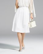 【ドゥクラッセ/DoCLASSE】のグロージャカード・タックフレアスカート 人気、トレンドファッション・服の通販 founy(ファニー) ファッション Fashion レディースファッション Fashion for Women スカート Skirts Aライン・フレアスカート A-Line & Flared Skirts シンプル Simple, Minimal ジャカード／ジャガード Jacquard, Woven Pattern ストレッチ Stretch, Stretchy Fabric パターン Pattern, Design Print フランス France, French エレガント 上品 Elegant thumbnail ホワイト|ID: prp329100004935372 ipo3291000000037037267