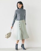 【ドゥクラッセ/DoCLASSE】のボタンデザイン・アシンメトリースカート ライトグレー|ID: prp329100004935376 ipo3291000000037142092