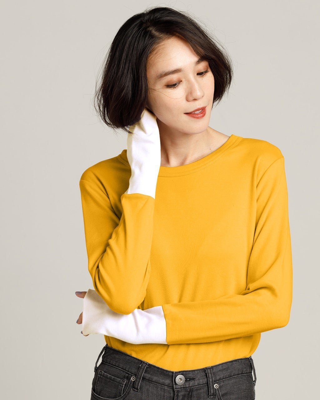 【ドゥクラッセ/DoCLASSE】のDoガード・抗ウイルスロングTシャツ/クルー インテリア・キッズ・メンズ・レディースファッション・服の通販 founy(ファニー) 　ファッション　Fashion　レディースファッション　Fashion for Women　トップス・カットソー　Cut & Sew Tops　シャツ・ブラウス・オフィスカジュアル　Elegant Blouses & Button-Ups　ロングTシャツ・Tシャツ　Longline T-Shirts & Tees　カットソー・ベーシックTシャツ　Cut-and-Sewn Tops / Stretch Tees & Basics　カットソー　Cut and Sewn Top　抗菌　Antibacterial, Bacteria-Resistant　シンプル　Simple, Minimal　ロング　Long, Long-Length　イエローパターン|ID: prp329100004935378 ipo3291000000037037290