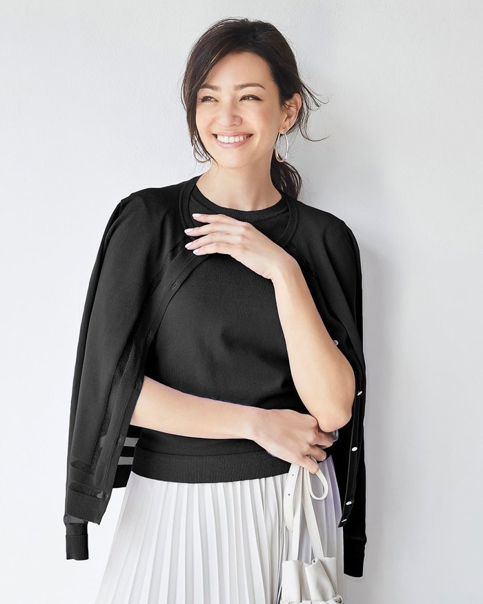 【ドゥクラッセ/DoCLASSE】のシルキーコットン・ルーセントアンサンブル インテリア・キッズ・メンズ・レディースファッション・服の通販 founy(ファウニー) https://founy.com/ ファッション Fashion レディースファッション Fashion for Women トップス・カットソー Cut & Sew Tops カーディガン・羽織り Layered Style Cardigans アンサンブルニット Knit Ensembles & Twin Sets アンサンブル Ensemble Set インナー Innerwear カーディガン Cardigan, Knitwear シアー Sheer, See-Through |ID: prp329100004935383 ipo3291000000037259239