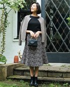 【ドゥクラッセ/DoCLASSE】のポンチジャカード・ドッキングワンピ 人気、トレンドファッション・服の通販 founy(ファニー) ファッション Fashion レディースファッション Fashion for Women ワンピース Dresses ジャカード／ジャガード Jacquard, Woven Pattern レオパード Leopard, Animal Print thumbnail ブラックパターン|ID: prp329100004935384 ipo3291000000037037305