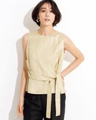 【ドゥクラッセ/DoCLASSE】のドレーピーリネン・ノースリーブブラウス ベージュ|ID: prp329100004935390 ipo3291000000037037325