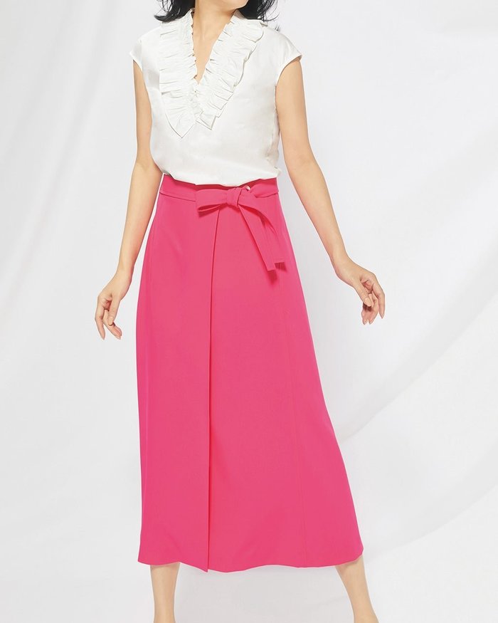 【ドゥクラッセ/DoCLASSE】のドライコンフォート・ラップリボンスカート インテリア・キッズ・メンズ・レディースファッション・服の通販 founy(ファニー) https://founy.com/ ファッション Fashion レディースファッション Fashion for Women スカート Skirts シンプル Simple, Minimal スリット Slit, Slit Detail センター Center, Center Line パターン Pattern, Design Print ラップ Wrap, Wrap Design |ID: prp329100004935393 ipo3291000000037103643